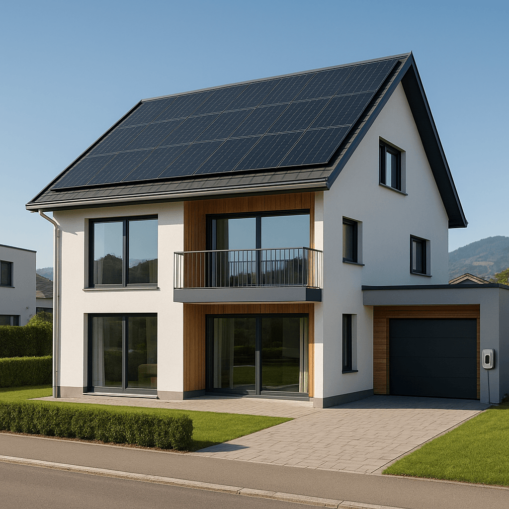 Haus mit Solaranlage